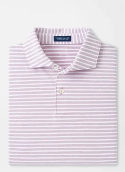 Albatross Stripe Cotton Blend Pique Polo