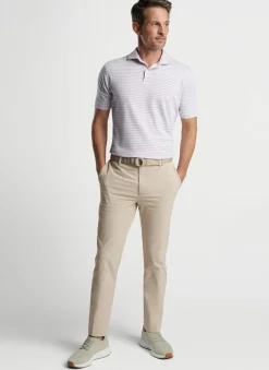 Albatross Stripe Cotton Blend Pique Polo