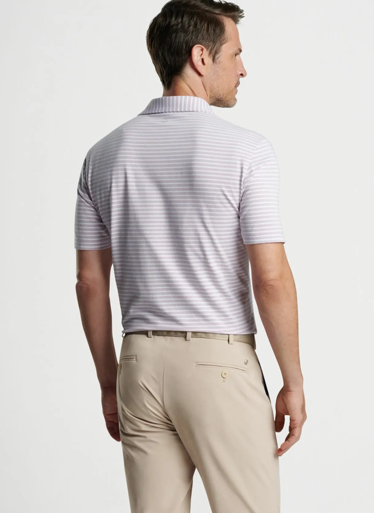 Albatross Stripe Cotton Blend Pique Polo