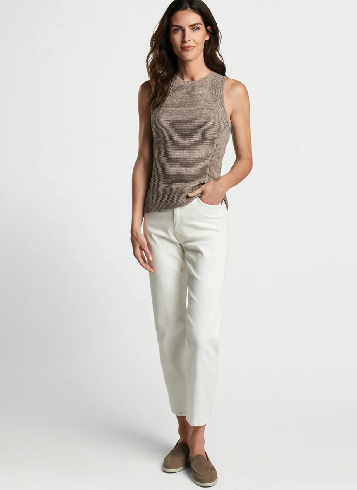 Campbell Ottoman Rib Sleeveless Sweater