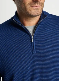 Canton Stripe Quarter-Zip Sweater