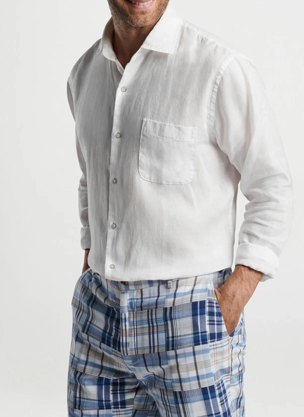 Coastal Garment Dyed Linen Sport Shirt