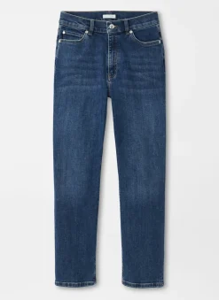Crawford High Rise Straight Crop Denim Jean