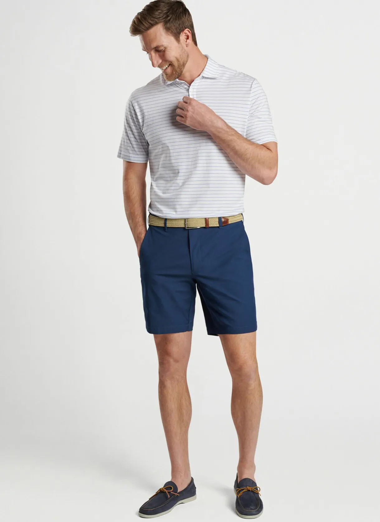 Crown Comfort Cotton Polo Harp Stripe