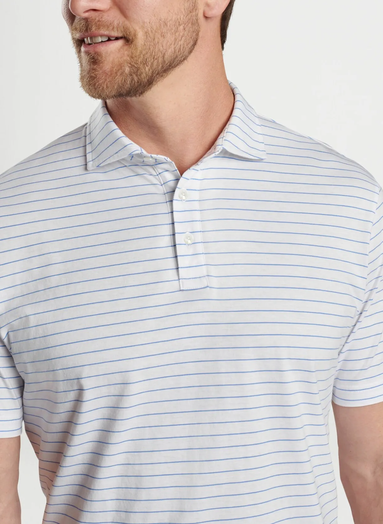 Crown Comfort Cotton Polo Harp Stripe