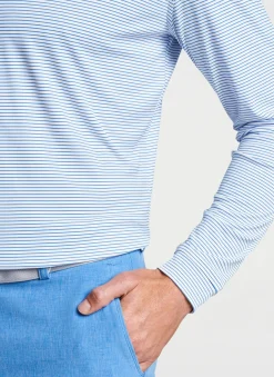 Featherweight Performance Long Sleeve Stripe Polo