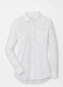 Garment Dyed Button Up Blouse