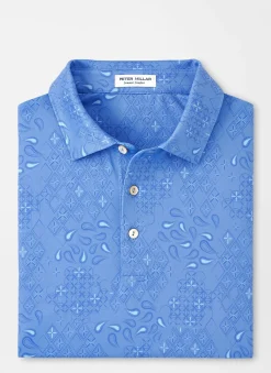 Geo Paisley Performance Jersey Polo
