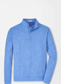 Perth Shadow Stripe Floral Performance Quarter-Zip