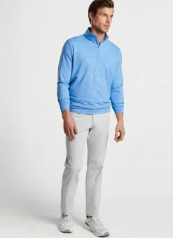 Perth Shadow Stripe Floral Performance Quarter-Zip
