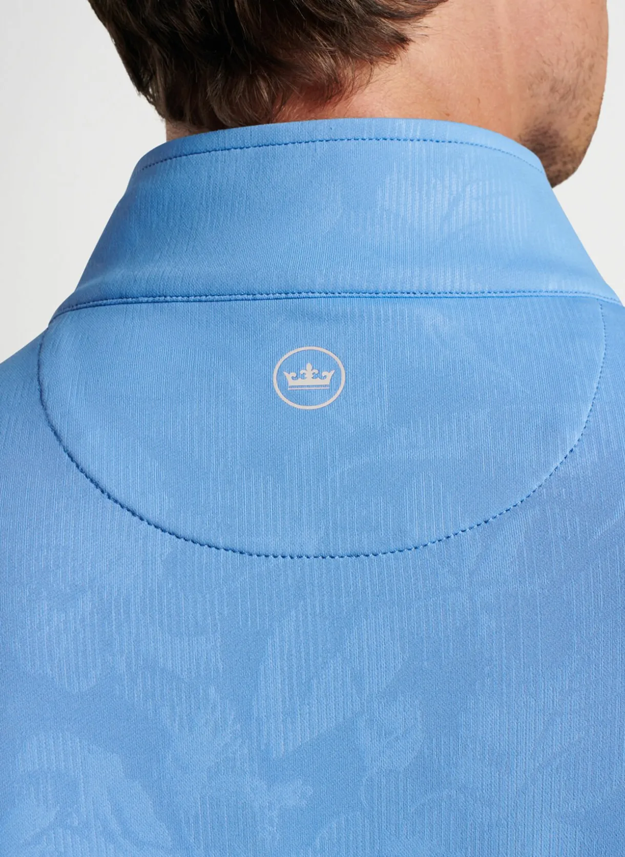Perth Shadow Stripe Floral Performance Quarter-Zip