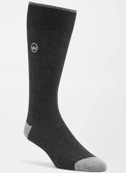 Solid Rib Crew Sock