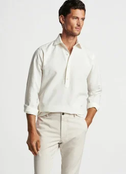 Teo Cotton Linen Blend Sport Shirt