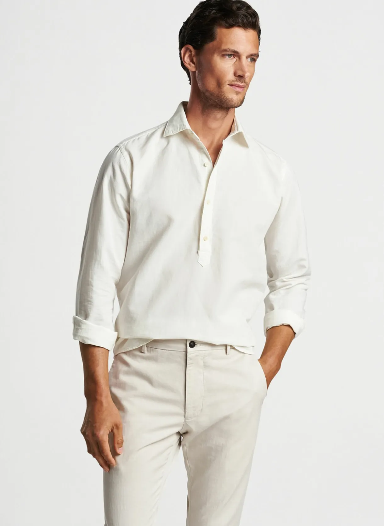 Teo Cotton Linen Blend Sport Shirt