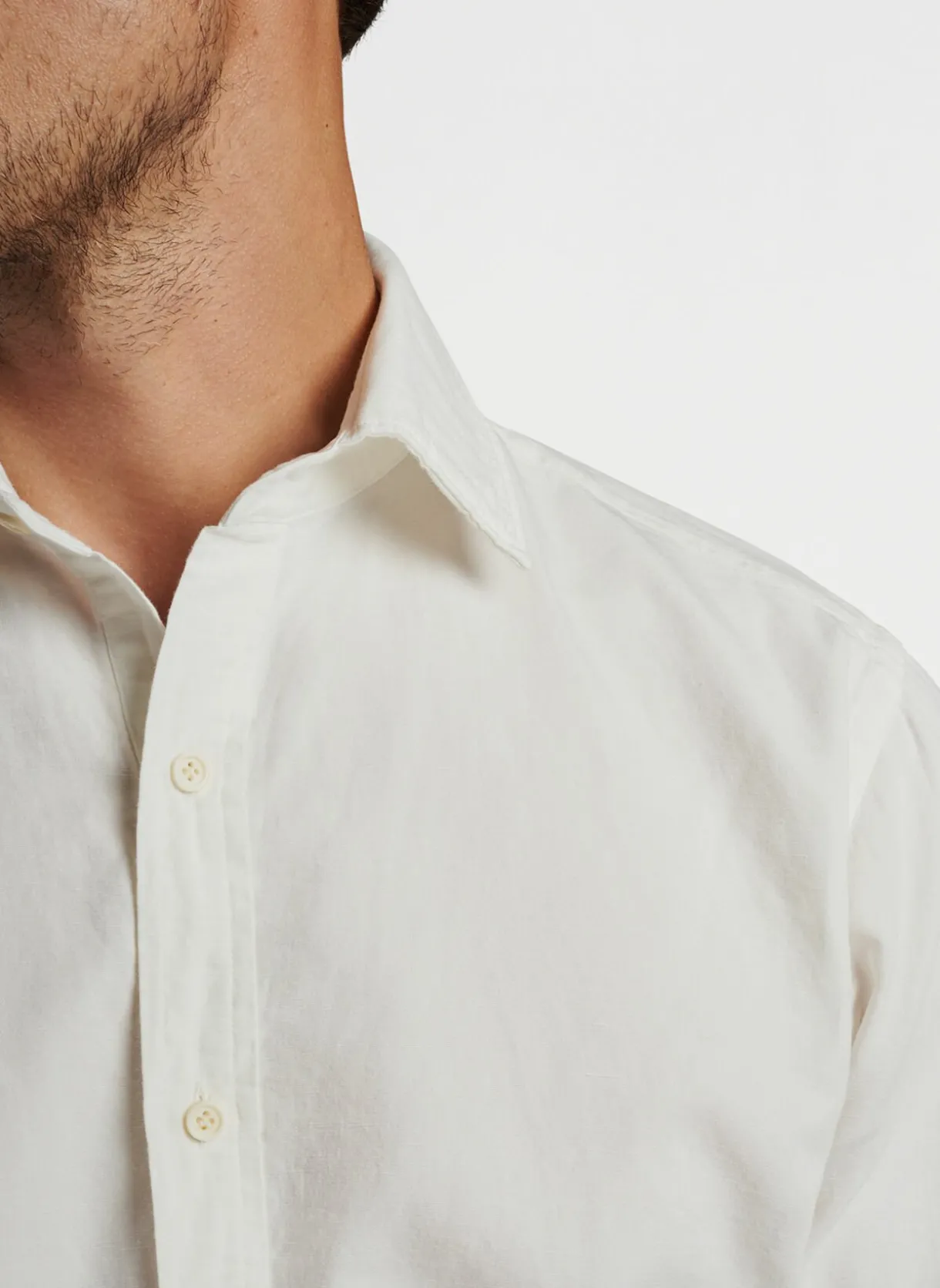 Teo Cotton Linen Blend Sport Shirt