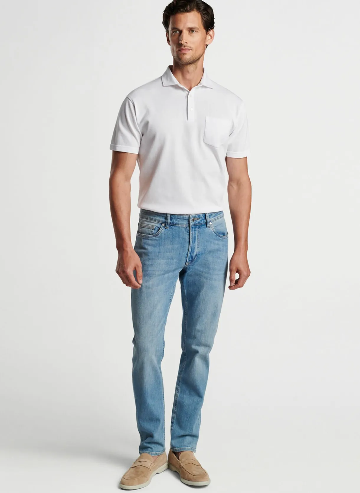 Vintage Washed Five-Pocket Denim